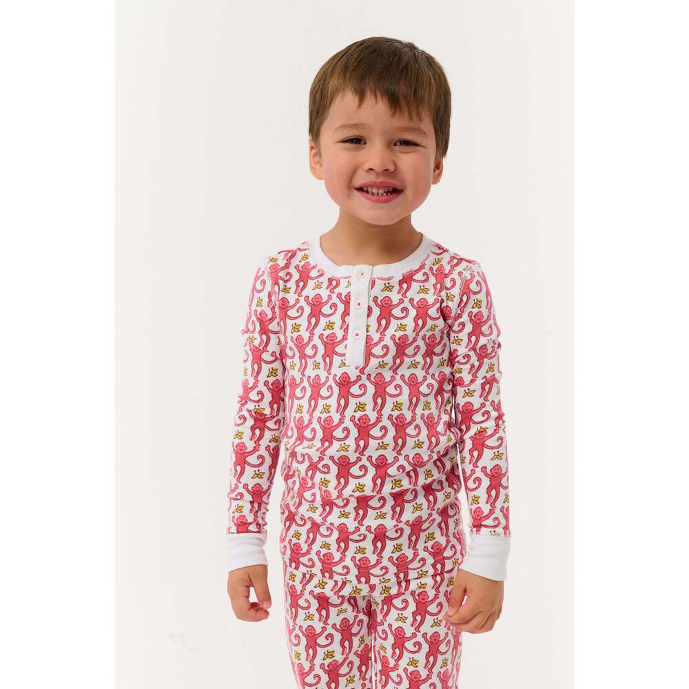 Roller Rabbit Kids Monkey Pajamas Size 2PINK / 2 - Picture 2 of 3